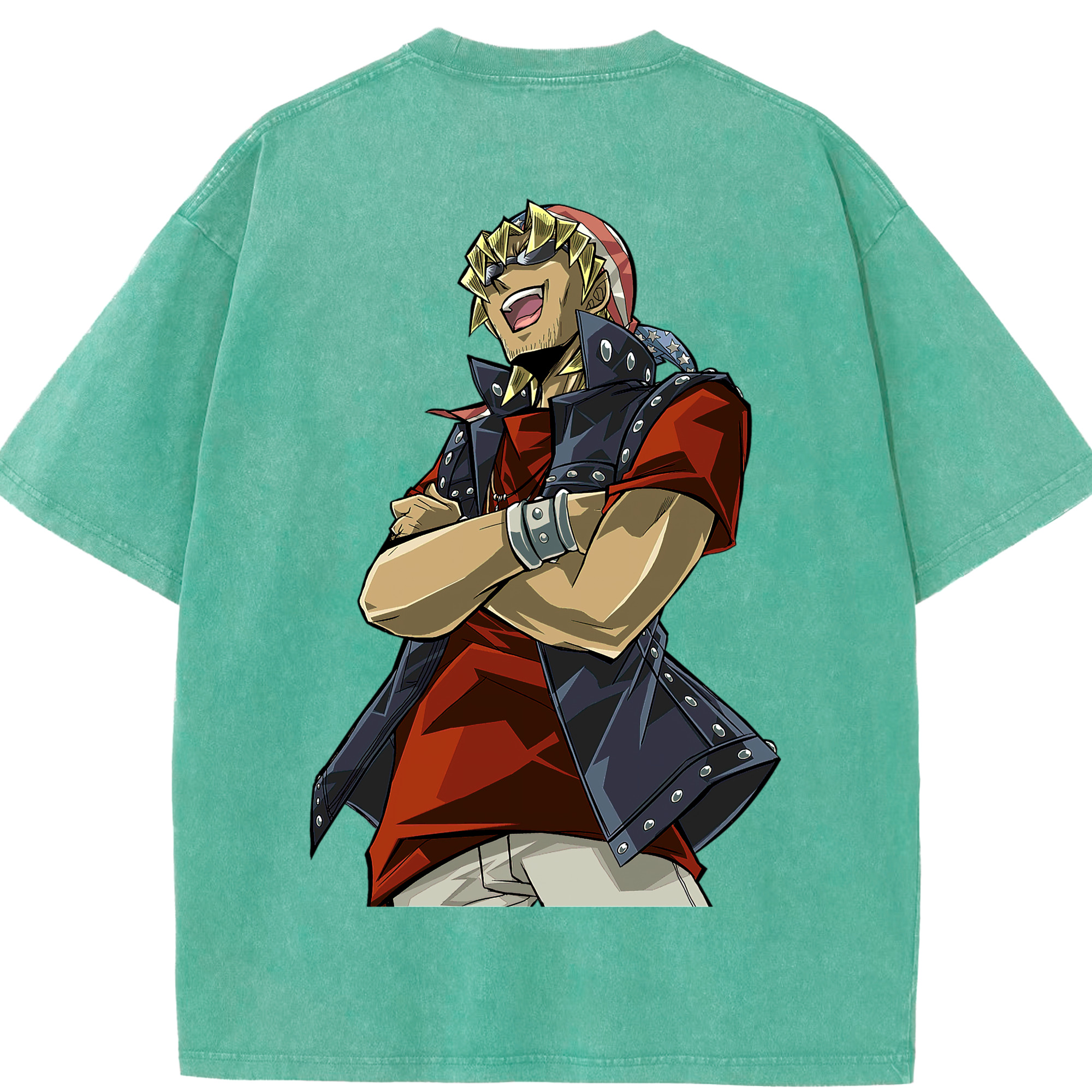 （画像用） 遊☆戯☆王 Yu-Gi-Oh! 綿100% ヴィンテージ風 半袖Tシャツ（背面プリント）